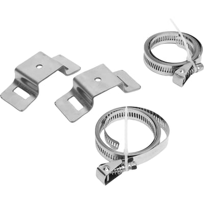 Supports de fixation pour panneaux de signalisation sur poteaux de grande taille, matériel de fixation réglable pour panneaux de signalisation routière avec pinces pour chauffe-eau white