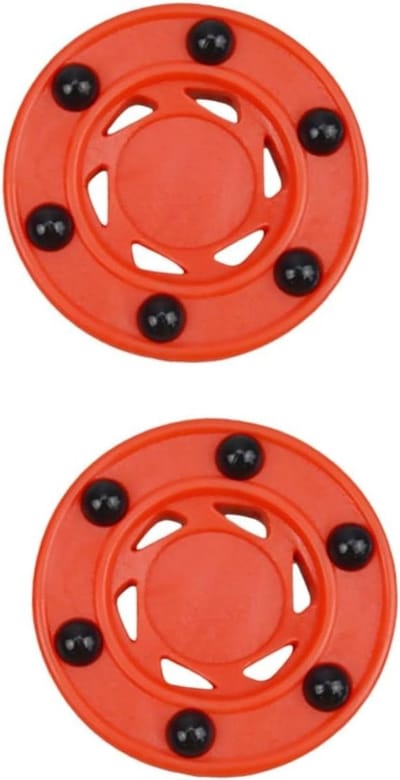 Rolhockey Pucks - Oefen Pucks Straat Hockey - Sport Training - Schokbestendig Kernmateriaal - 7.5X2.5CM - Rood