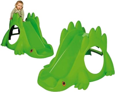 Glijbaan Dino - Speelgoed Glijden - Buiten Spelen - Duurzaam Kunststof - 681x1175x92cm - Groen