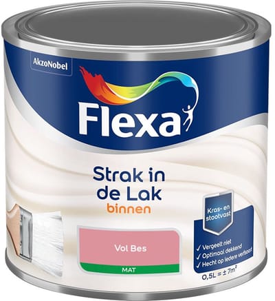Flexa - Strak In De Lak Binnenlak Mat - Vol Bes - Mengverf - 500 Ml