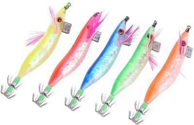 Dailygoody - Demeras Shrimp Lure Squid Jigs - Levensechte visaas - Perfect voor zoetwatervissen - 10 x 9 x 2 cm - Visaccessoires - Ideaal voor baars e