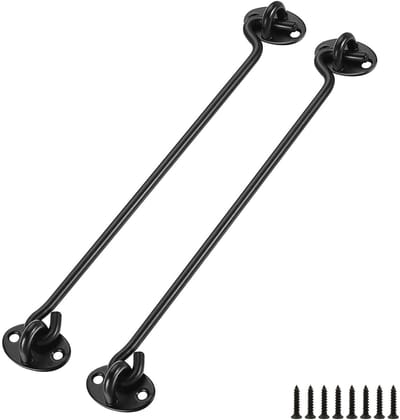 Dailygoods- Stormhaak 30 cm - Set van 2 - Roestvrij Staal - Anticorrosie - Inclusief 8 Bevestigingsschroeven - Eenvoudige Montage - Bevestigingshaak