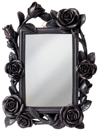 Alchemy - Rose & Vine Mirror (6x4") Black Spiegel - Zwart