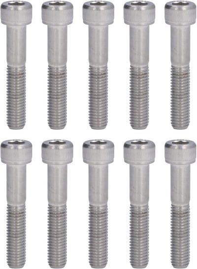 10x M10 Schroeven RVS A2-70 Binnenzeskant Schroefdraad DIN 912 Bouten
