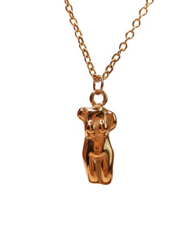 Ava & Imber | Femina Ketting Goud | Ketting Hanger Vrouwenlichaam | 18k PVD Gecoat Stainless Steel Ketting in Cadeaudoosje | Waterproof Ketting Originele Hanger