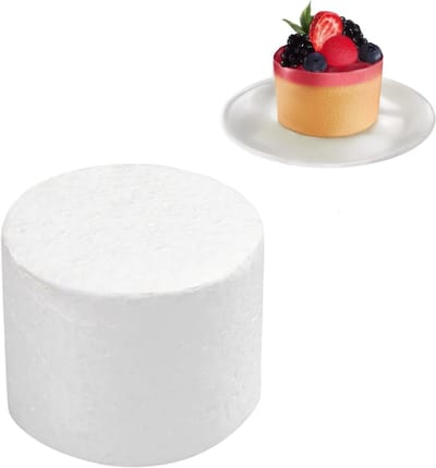 Dailygoods- Taartdummy 7 cm - Decoratie - Schuimrubber - Presentatie - Oefenen - Voor bruiloften en verjaardagsfeesten - Taartvorm
