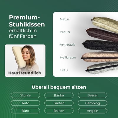 Novaliv 2-delige set wollen zitkussens, 38 x 38 cm, bruin, dubbelzijdig, zuivere scheerwol, omkeerbaar, natuurlijke wol, temperatuurregulerend en ademend, vierkant, plat, onderhoudsvriendelijk, gemaakt in Duitsland.