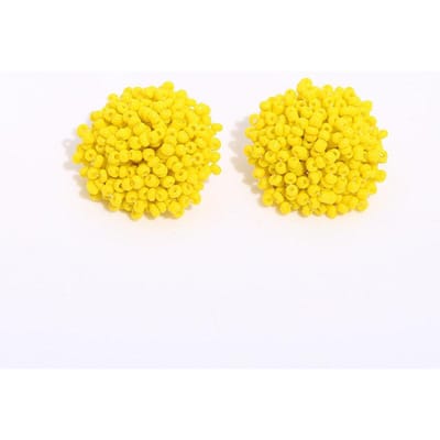 Bohemian Handgemaakte Kralen Stud Oorbellen Voor Vrouwen Etnisch Geometrisch Pendientes Mujer Boho Oorbellen Mode Sieraden Boucles D'Oreille yellow