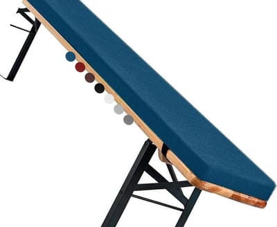 Tuinbankkussen - Buiten zitkussen - Comfortabel Zitten - Antislip Onderkant - 160x35x5cm - Blauw