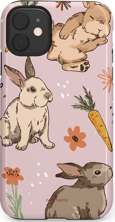 Casetastic Hoesje Geschikt voor Apple iPhone 11 - Stijlvolle Beschermende Duo-layer Case - Hop hop knuffels