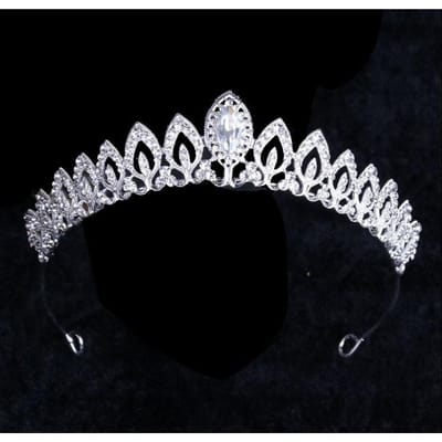 Bruiloft Bruid Haar Kroon Kroon Haaraccessoires Bruidsmeisje Hoofddeksel Accessoires Dames Verjaardagsfeest Haar Kroon Hoofddeksel Accessoires white