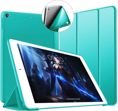 iPad Mini 4 hoes Mint Groen - iPad Mini 2 / 3 hoes Trifold Smart cover - iPad Mini hoes - Hoes iPad Mini 5 hoes bookcase - iPad Mini 1/2/3 hoesje soft Silicone Trifold case - Ntech