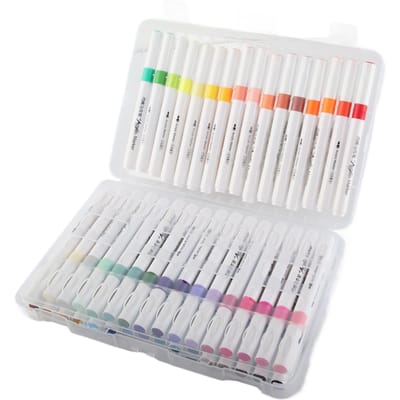 Acrylverf Markers Sterke Dekking Sneldrogend Waterdicht Ronde Schacht Graffiti Markers voor Glas Metaal Hout 48 Kleuren white