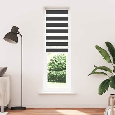 vidaXL - Zebra - rolgordijn - 60x230 - cm - stofbreedte - zwart - 55,9 - cm