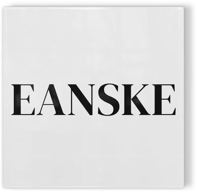 Tegeltje Enschede Eanske - wit zwart - tegeltje stad - tegeltje met tekst