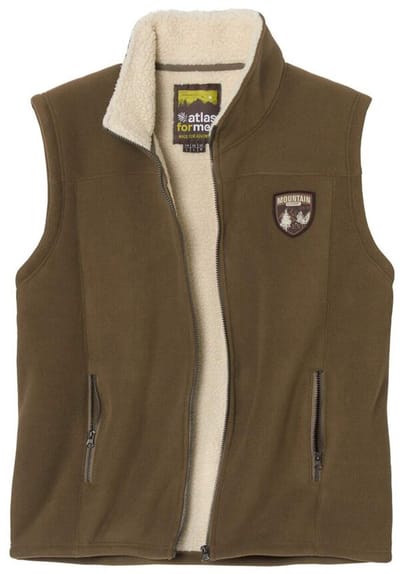 ATLAS FOR MEN - Bodywarmer van fleece met sherpavoering - Heren - Verkrijgbaar in grote maten - XL