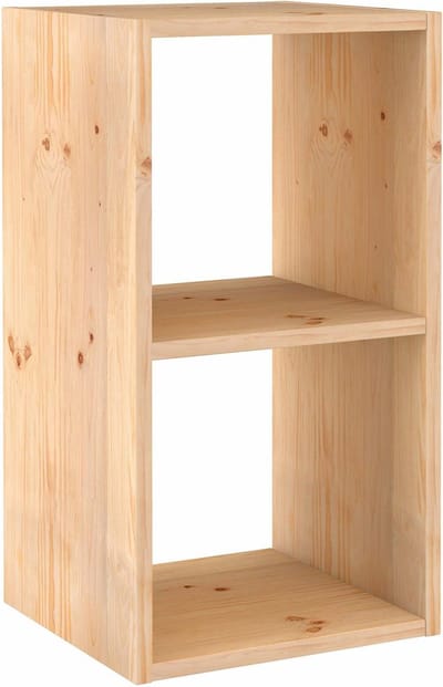 Astigarraga Houten Vakkenkast Open - 2 vakken - Boekenkast van PEFC grenen - 71x36cm