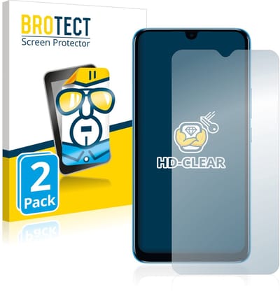 BROTECT - Screenprotector voor Infinix Smart 6 - Folie Beschermfolie transparant 2 Stuks