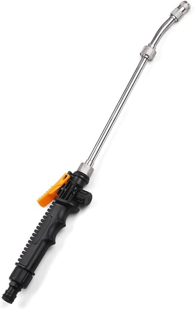 Hogedruk Wasmachine Mondstuk - Tuinslang Spuit - Oppervlakken Reinigen - Dubbele Jet Ventilator - 48 cm - Grijs
