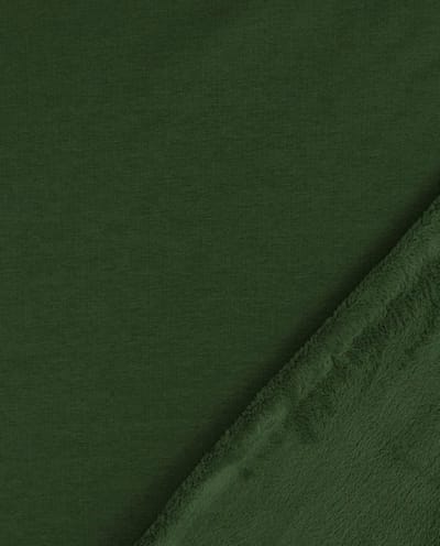 Alpen Fleece Stof Uni per Meter – Groen – Warm & Zacht – Met Fleece Binnenkant – Voor Hoodies, Joggingbroeken & Loungewear