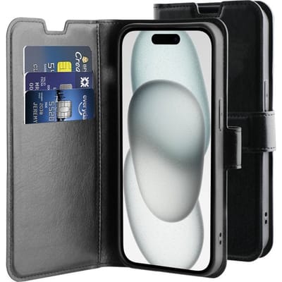 BeHello Bookcover Hoes iPhone 15 Gel - Zwart