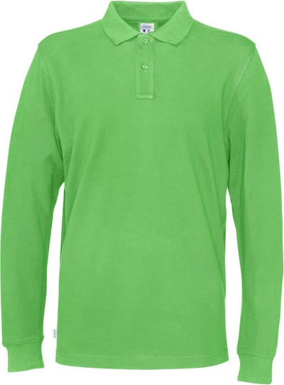 Cottover POLO PIQUE LONG SLEEVE MAN - GOTS GECERTIFICEERD 141018 - Groen - M