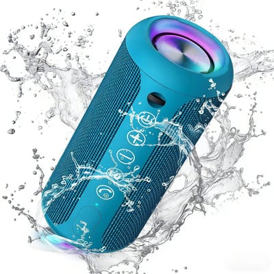 Draagbare Luidspreker - Mini Speaker - Muziek Streamen - Kleurrijke Lichtshow - 24W - Blauw
