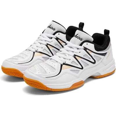 Nouvelles chaussures de tennis professionnelles pour hommes et femmes, chaussures de badminton, de volley-ball respirantes, baskets d'entraînement de sport en salle, tennis grande taille 38 white