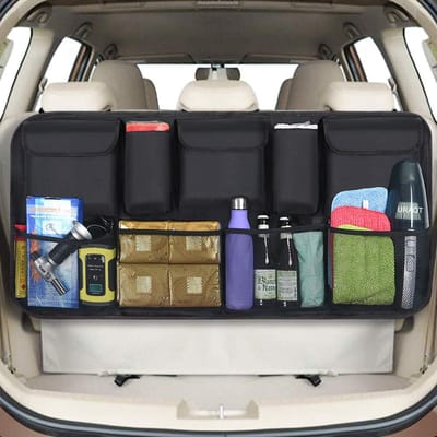Dailygoody - Auto Bagage Organizer - Waterdichte Opbergtas - Zwart - Multifunctionele Auto Organizer - Ideaal voor SUV - Ruimte voor Diverse Spullen