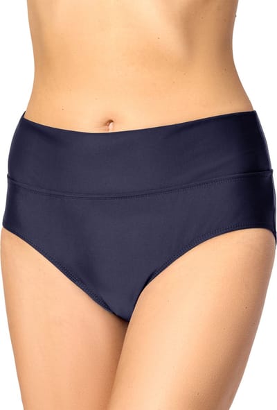 Merry Style Dames Zwembroek - Bikinibroekje - Elastische tailleband - Polyamide & Elastaan – Donkerblauw (6007) – 40 - MS-VR-Brief-5
