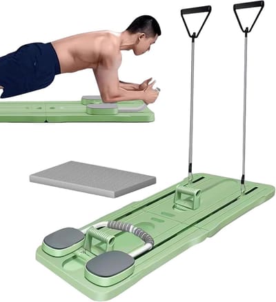 Fitness Push-Up Bord - Core Trainer Plank - Buikspieren Trainen - Automatische Terugvering - 105x40cm - Groen
