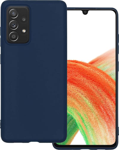 Hoesje Geschikt voor Samsung Galaxy A33 - Sterk & Shockproof - Hoes Cover - Siliconen Case - Donkerblauw