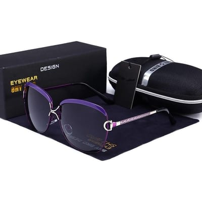Mode Dames Gepolariseerde Zonnebril UV400 Buiten Rijden Zonnebril Anti Glare Brillen paars
