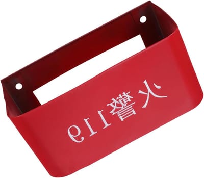 Brandblusser Beugel - Wandhouder Ijzeren - Veilige Opslag - Robuuste Constructie - 29x15.7x13.8CM - Rood