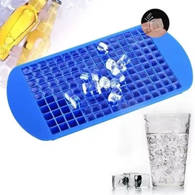 CHPN - Mini Ijsklontjesmal - Ijsklontjes vorm - ijsklontjes - Ijsklontjes maken - Ice mold - Siliconen mal - Blauw - Super kleine ijsklontjes - Cocktailijs - 160 mini lontjes
