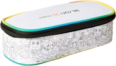Pencil Case - Etui Pennen - School Organiseren - Met Sleutelhanger - 22 x 8 x 5 cm - Multicolour