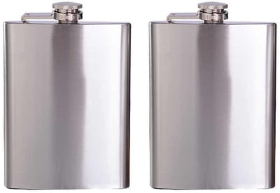 Heupfles - Zakflacon - Heupflacon - Platvink - 200ML - RVS - 2 stuks - Drankflesje - CHPN