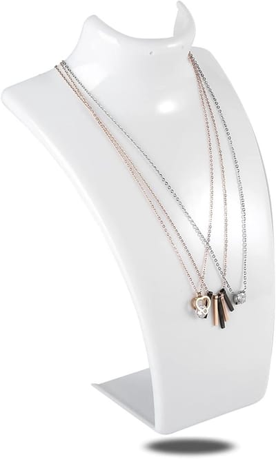 Witte Mannequin voor Sieraden, Houder voor Kettingen en Oorbellen, Decoratieve Sieradenstandaard voor Accessoires en Displays