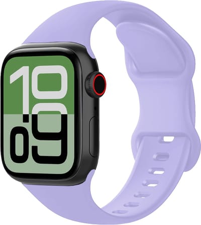 Siliconen Bandje Geschikt voor Apple Watch 1, 2, 3, 4, 5, 6, 7, 8, 9, SE - 38/40/41 mm Bandje Siliconen - Horloge Band Verstelbaar Polsband - Violet