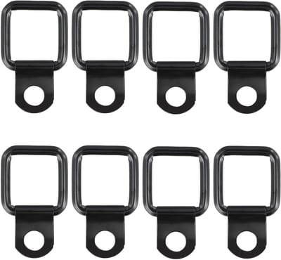 Set van 8 D-Ring Bevestigingshaken, Sterke Aluminium Quick Release Haken voor Lasten en Trucks, Ideaal voor Bevestigen en Ophangen
