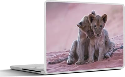 Laptop sticker - 15.6 inch - Leeuw - Baby Leeuw - Wild - 36x27,5cm - Laptopstickers - Laptop skin - Cover