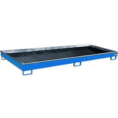 Bauer RW 3300-1 PE legbordstelling, met PE inzet, B 3262 x D 1312 x H 195 mm, tot 240 liter, gelakt staal, lichtblauw