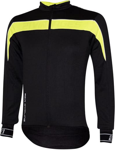 21Virages Fietsshirt verona lange mouwen heren Zwart Fluo-XS