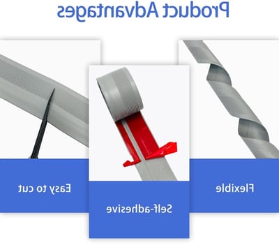 Non-slip trapleuningen, zelfklevende vinylrandstrip, PVC rubberen hoekafwerking voor trappen (76 x 35mm, zwart)