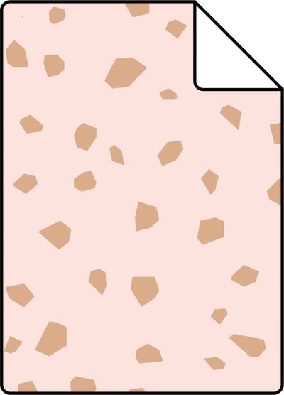 Proefstaal ESTAhome behang terrazzo zacht roze en roségoud - 26.5 x 21 cm - 139199-S