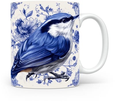 Mok Nuthatch Beker voor koffie of tas voor thee, cadeau voor dierenliefhebbers, moeder, vader, collega, vriend, vriendin, kantoor, opa, oma, hond, kerst, sinterklaas, verjaardag