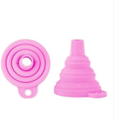 *** 2x Handzame Opvouwbare Siliconen Mini Trechter 6cm Doorsnede - Inklapbaar Keuken Hulp Tool - van Heble® ***