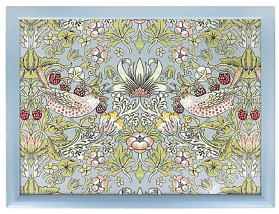 Cosy Creations- Laptray - Schoottafel - Schootkussen - Laptoptafel - Dienblad met kussen -Strawbarry thief 44 x 33 x 6 cm