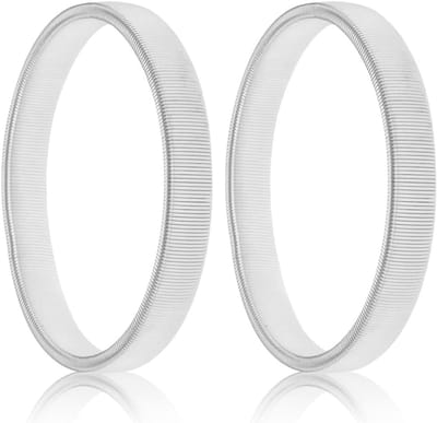 Set van 2 Zilveren Mouwenhouders voor Dames en Heren, Elastische Antislip Mouwclips voor Overhemden, Verstelbare Mouwbevestiging, Universele Afmetingen