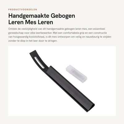 Dailygoods- Lederen Mes Hoogwaardige Carbon Staal - Leerbewerkings Gereedschap - Handgemaakt - Comfortabele Grip - Veilig en Nauwkeurig - Praktisch Voor Leerbewerkers - Leerbewerking Gereedschap